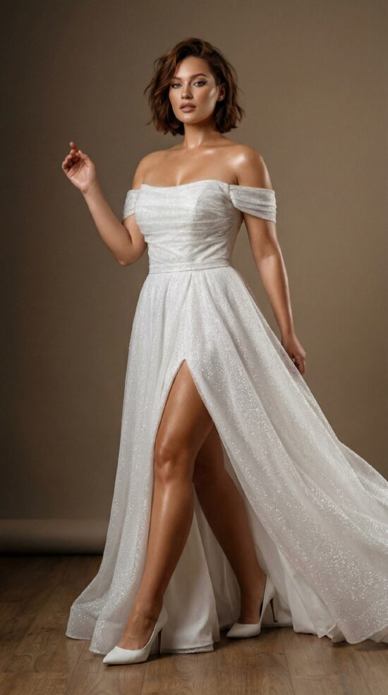 Свадебное платье Челси Кимелла глиттер