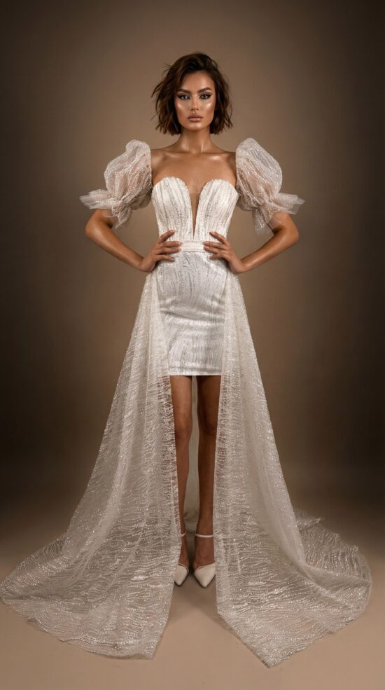 Свадебное платье Одета Дарисма серебро